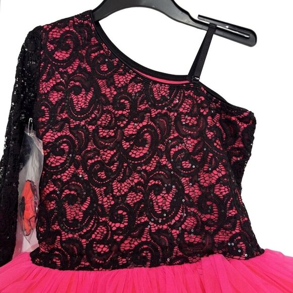 REVOLUTION Dance Costume Dress Leotard Tutu Girls XXLC Black Pink Ballet Tap - Picture 10 of 16